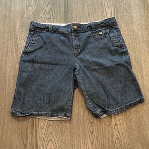 Dockers Black Bermuda Denim Shorts Size 12